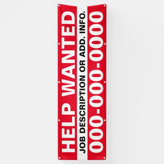 2.5' X 8' Hilfe Gewollt Banner (Vertikal)