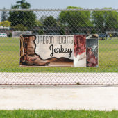 2.5'x6' Business Ankündigung Cowboy Boots Barn Wo Banner (Insitu)