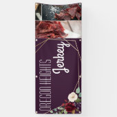 2.5'x6' Business Announction Plum Lila Rose gehen Banner (Vertikal)
