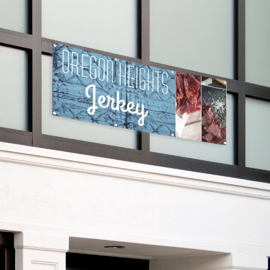 2.5'x6' Geschäftsankündigung Rustikale Zinn Panel  Banner (Äußeres Gebäude)