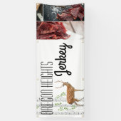 2.5'x6' Geschäftsankündigung von Deer Doe Buck Woo Banner (Vertikal)