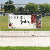 2,5'x6' Geschäftsankündigung von White Roses Gold  Banner (Insitu)