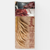 2.5'x6' Geschäftsankündigung Weizen auf Burlap-Sac Banner (Vertikal)