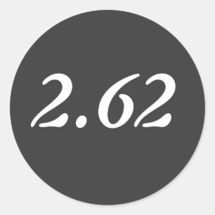 2.62 Minimalistischer Marathonsticker Runder Aufkleber