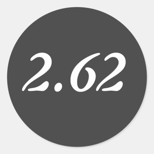 2.62 Minimalistischer Marathonsticker Runder Aufkleber (Vorderseite)