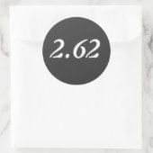 2.62 Minimalistischer Marathonsticker Runder Aufkleber (Tasche)