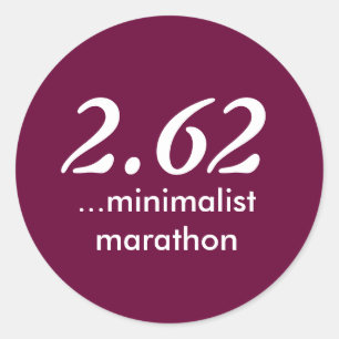 2.62 Minimalistischer Marathonsticker Runder Aufkleber