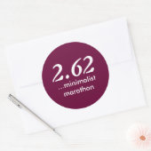2.62 Minimalistischer Marathonsticker Runder Aufkleber (Umschlag)