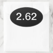 2.62 Ovaler Funny Marathon Autoaufkleber Ovaler Aufkleber (Tasche)