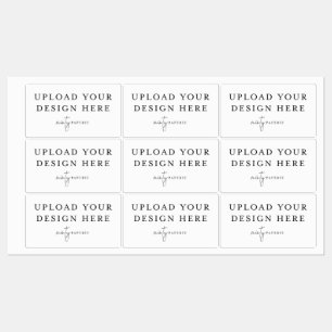 2,6" x 1,5" Rechteck Wasserdichte Vinyl-Aufkleber Etiketten