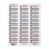 2,75" x 2,25" Rücksendeadresse Flugzeug Blue (Vorne)