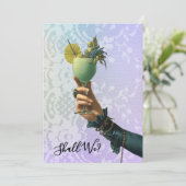 *~* 2 A101 Cocktail FOTO Verziert BACHELORETTE I Einladung (Stehend Vorderseite)