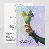 *~* 2 A101 Cocktail FOTO Verziert BACHELORETTE I Einladung (Vorne/Hinten)