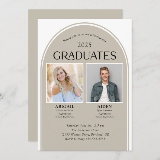 2 Abschluss Arch Einladung (Vorne/Hinten)