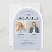 2 Absolventen Doppelter Abschluss Arch Einladung (Vorderseite)