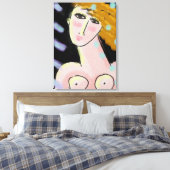 2. Abstraktes digitales Portrait einer Frau Leinwanddruck (Insitu (Schlafzimmer))
