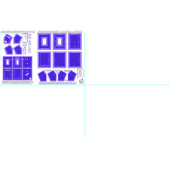 2 abwaschbare Gewebe ohne Nähfolie Stoff (Kachel)