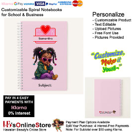 2 African American Girl Writing Supplies Students Notizblock