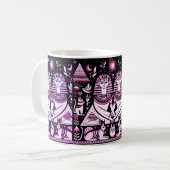 2 Ägypter mit Katzen Kaffeetasse (Vorderseite Links)
