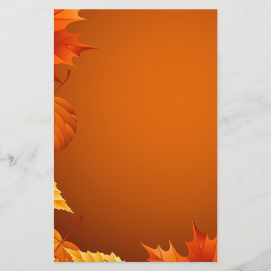 2.ai Orange Herbstleaves Briefpapier (Vorderseite)