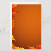2.ai Orange Herbstleaves Briefpapier (Vorne/Hinten)