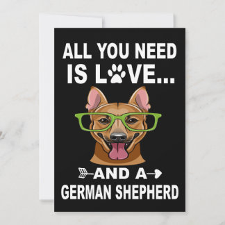 2 All You Need Is Love And A German Shepherd Einladung