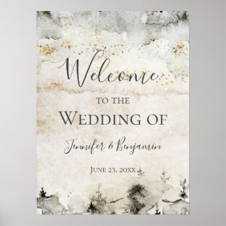2 Alpengebirge Willkommen bei unserer Hochzeit | Poster