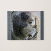2 alte englische Schafhunde Puzzle (Horizontal)