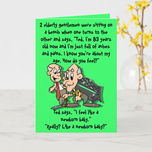 2 Alte Männer Karte (Gelbe Blume)