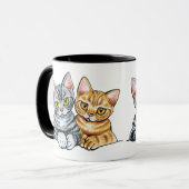 2 American Shorthairs Tasse (Vorderseite Links)