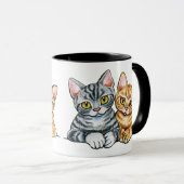 2 American Shorthairs Tasse (VorderseiteRechts)