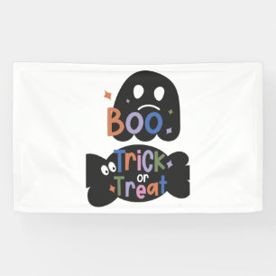 2 an einem Halloween Stickers Boo and Trick or Tre Banner