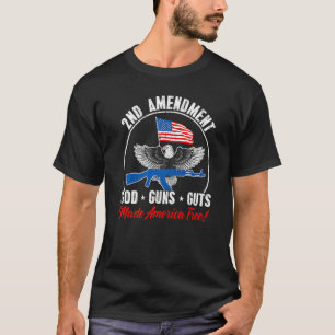 2. Änderung Gott Gewehre machte Amerika Freien Waf T-Shirt