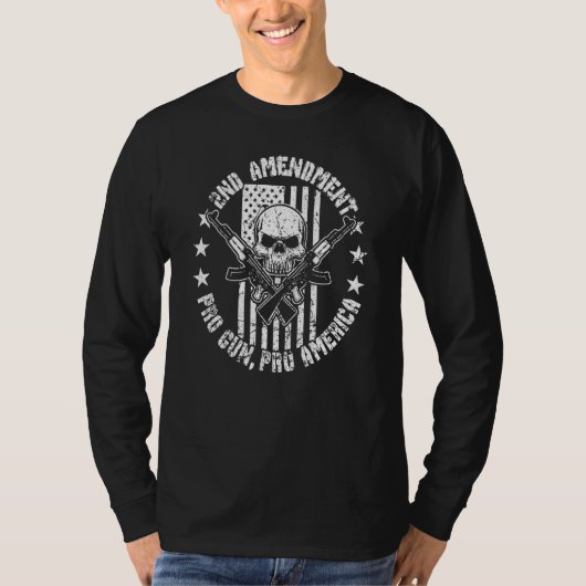 2. Änderung Pro Gun Pro America Usa Pro Guns & F T-Shirt (Vorderseite)