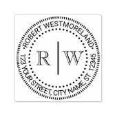 2 Anfangsadresse für Monogramm #2 Vertikaler Space Permastempel (Design)
