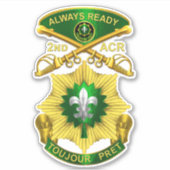 2. Armored Cavalry Regiment ACR Aufkleber (Vorderseite)