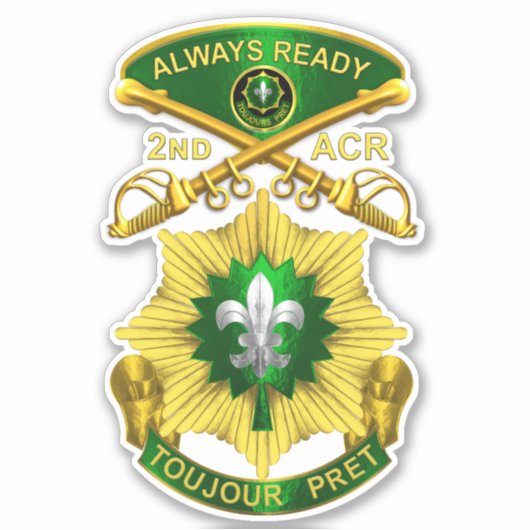2. Armored Cavalry Regiment ACR Aufkleber (Vorderseite)