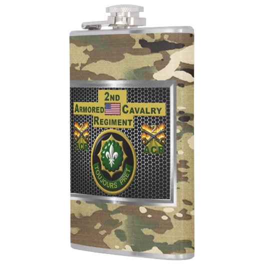 2. Armored Cavalry Regiment "Always Ready" Flachmann (Links)