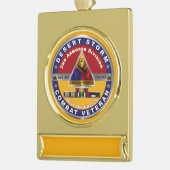 2. Armored Division Desert Storm Veteran Banner-Ornament Gold (Links)