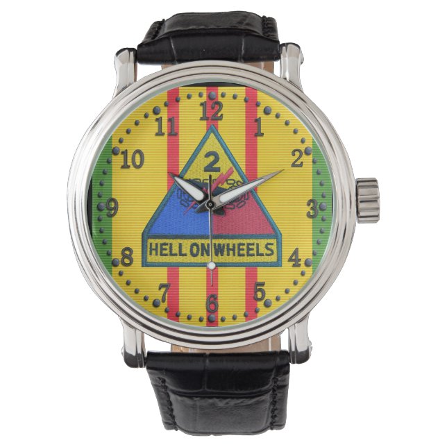 2. Armored Division VSM Watch Armbanduhr (Vorderseite)
