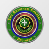 2. Armored Kavallerie Fensteraufkleber (Blatt)