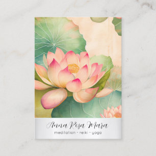 *~* 2 Art Lotus FOTO Natur Blumen QR AP67 Visitenkarte