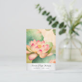 *~* 2 Art Lotus PHOTO Nature Flowers QR AP67 Visitenkarte (Stehend Vorderseite)