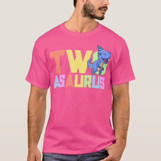 2-Asaurus 2 Jahre alter Dinosaurier Geburtstagspar T-Shirt