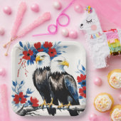 2 Auf einer Zweigniederlassung Stehende Regal Amer Pappteller (Party)