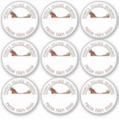 2" Aufkleber aus Ei aus Kunststoff mit Hen (Vorderseite)