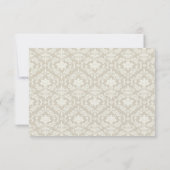 #2 Auswahl des Cream Tan Damask Wirbel UAWG RSVP Karte (Rückseite)