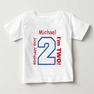 2. BABY Geburtstags-große Sport-Zahl A04. T-shirt