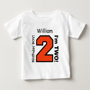 2. BABY Geburtstags-große Sport-Zahl A13. T-shirt