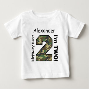 2. BABY Geburtstags-große Sport-Zahl A22 T-shirt